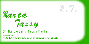 marta tassy business card